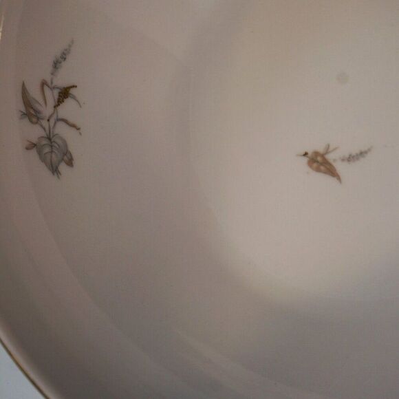 KPM Krister Germany Porcelain Serving Bowl Pattern 0683 Wheat Leaves Harvest - Picture 12 of 12